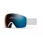 Smith Skyline Gafas de esquí con lente ChromaPop fotocromática, montura White Vapor y lente Blue Sensor Mirror