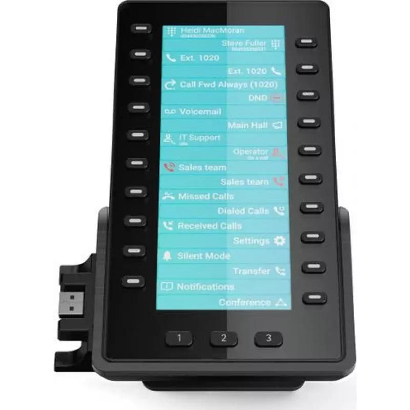Módulo de expansión Snom D8C para teléfonos IP D862/D865, pantalla en color de 4,3 inch, 48 teclas programables, USB, negro