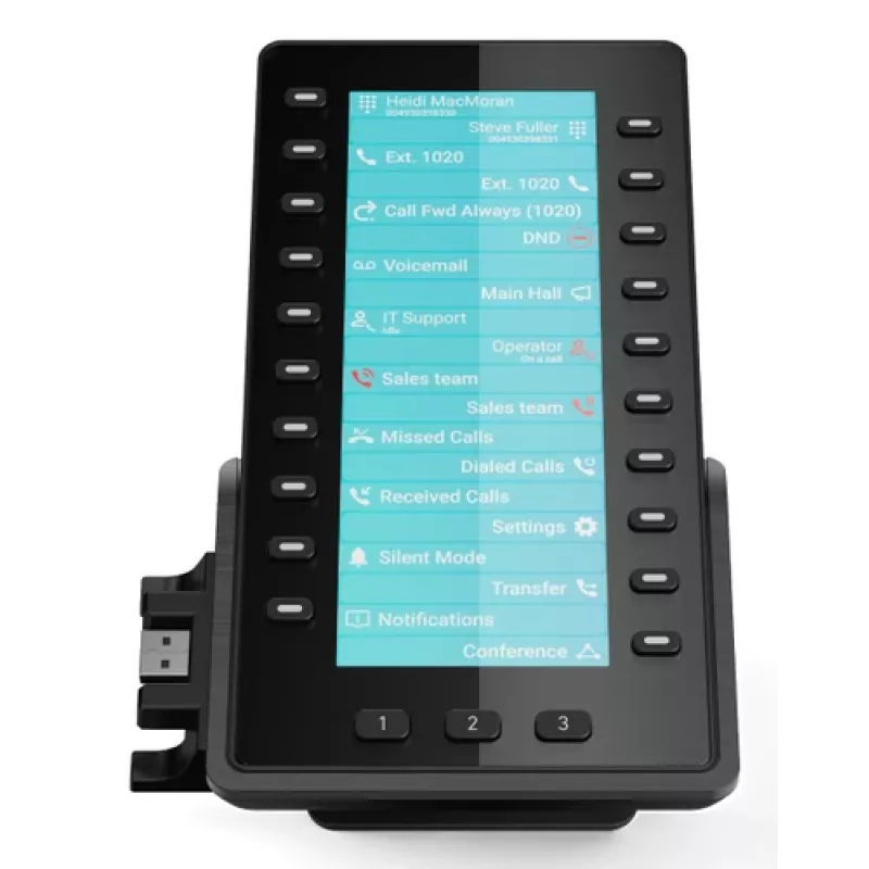 Módulo de expansión Snom D8C para teléfonos IP D862/D865, pantalla en color de 4,3 inch, 48 teclas programables, USB, negro