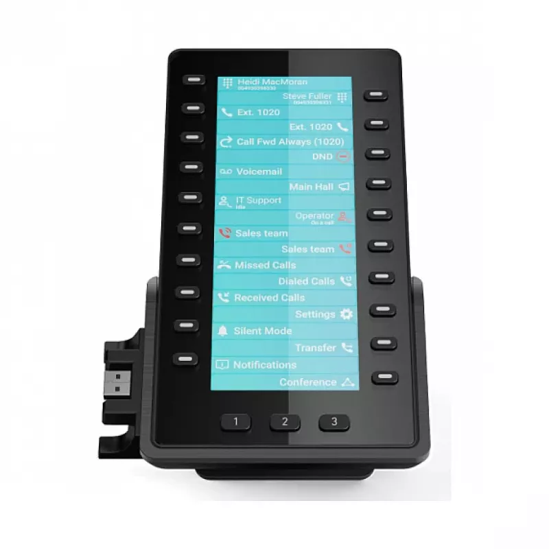 Módulo de expansión Snom D8C para teléfonos IP D862/D865, pantalla en color de 4,3 inch, 48 teclas programables, USB, negro