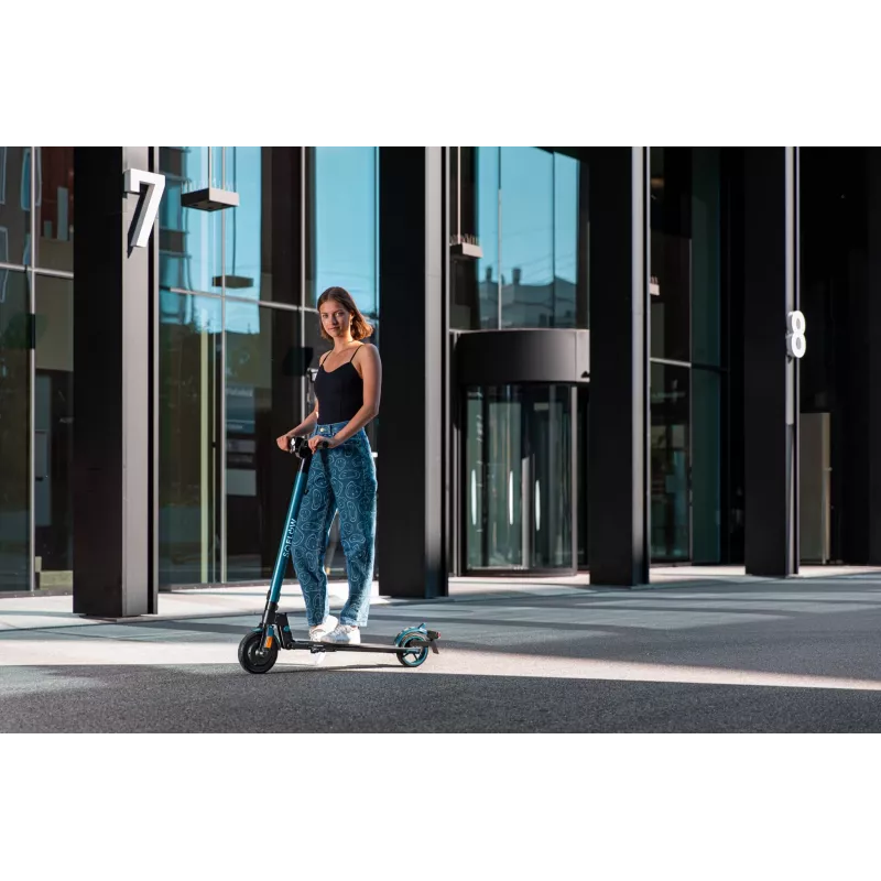 SoFlow SO1 Patinete eléctrico, negro/turquesa, 20 km/h, capacidad de carga 100 kg