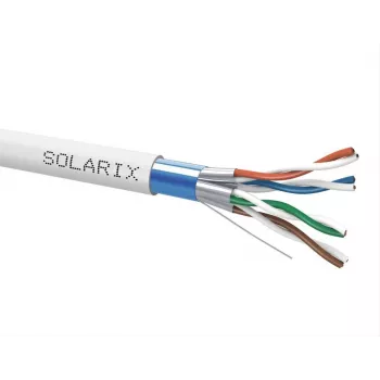 Cable de instalación SOLARIX SXKD-6A-FFTP-LSOH Cat.6A F/FTP, LSOH, Dca-s2,d2,a1, 500m bobina de madera, gris