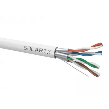 Cable de instalación SOLARIX SXKD-6A-FFTP-LSOH Cat.6A F/FTP, LSOH, Dca-s2,d2,a1, 500m bobina de madera, gris