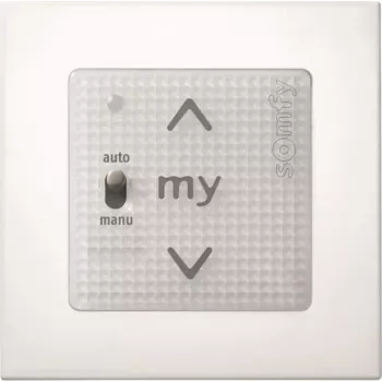 Somfy Smoove Uno A/M io Pure transmisor de pared blanco con marco 1811405