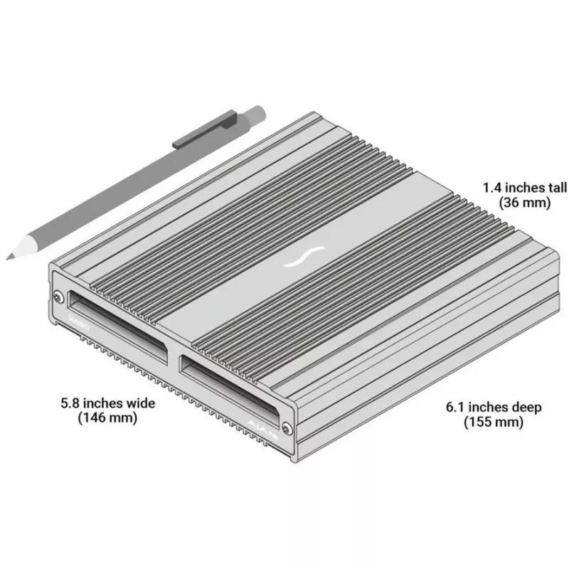 Sonnet Serie SF3 - Lector de tarjetas AJA Pak Media Thunderbolt Pro