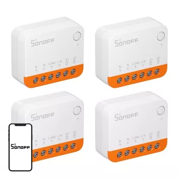 SONOFF MINIR4 (Extreme) interruptor inteligente, pack de 4
