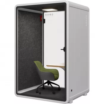 SOUNDBOX INC Soundbox Office Pod SR-M (F4) 1 persona blanco - cabina telefónica acústica con iluminación LED y ventilación