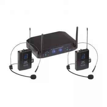 Sistema de micrófonos inalámbricos UHF de doble canal Soundsation WF-U216PP 520-550MHz