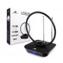 Spacetronik Locus Antena DVB-T2 de interior con amplificador de 45 dB y fuente de alimentación