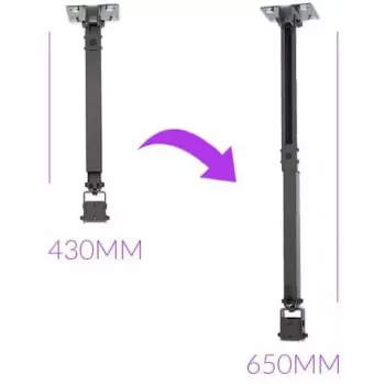Soporte universal para proyector Spacetronik SPA-P01B 2 en 1 techo/pared, 15 kg, acero, negro