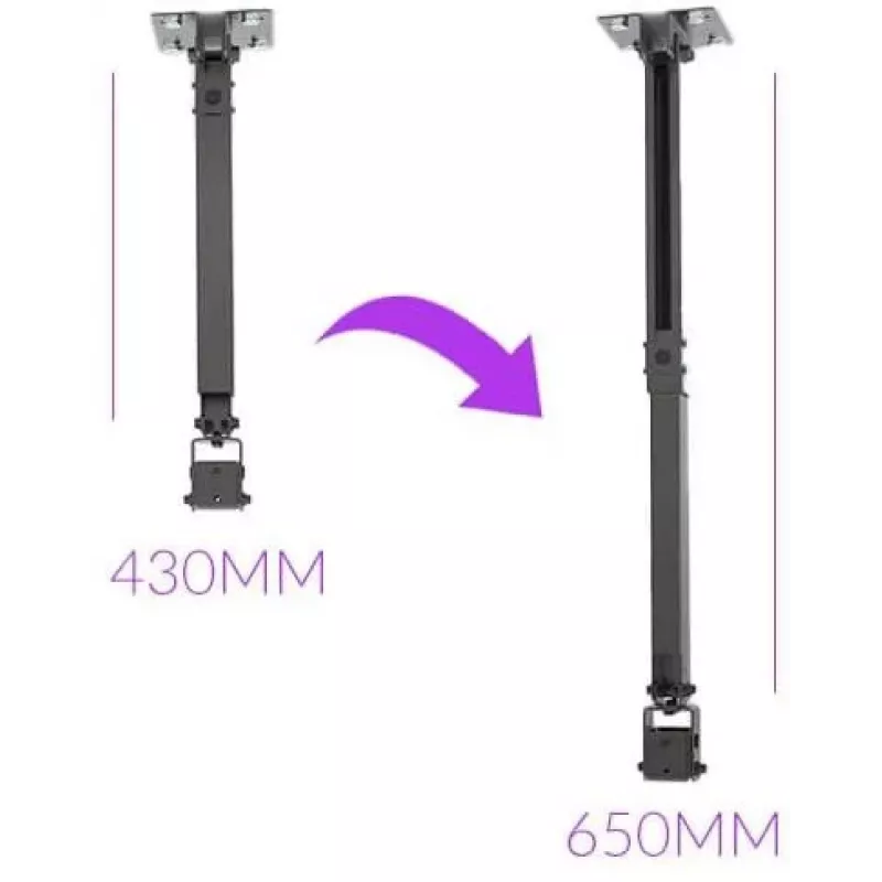 Soporte universal para proyector Spacetronik SPA-P01B 2 en 1 techo/pared, 15 kg, acero, negro