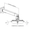 Soporte universal para proyector Spacetronik SPA-P01B 2 en 1 techo/pared, 15 kg, acero, negro