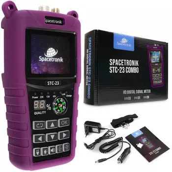 Medidor de satélite Spacetronik STC-23 VF6800 Combo DVB-S2+T2/C