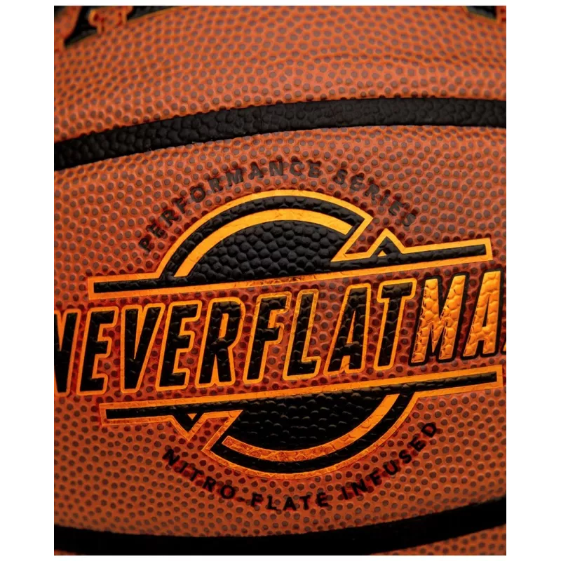 Spalding Neverflat Max balón de baloncesto indoor/outdoor, marrón