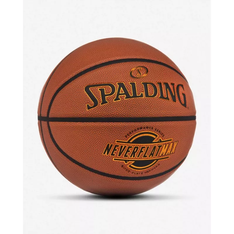 Spalding Neverflat Max balón de baloncesto indoor/outdoor, marrón