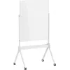 SpeaKa Professional pizarra magnética de vidrio SP-MMW-001 904 x 1103 mm blanca con bandeja y imanes sobre soporte con ruedas SP-13324624