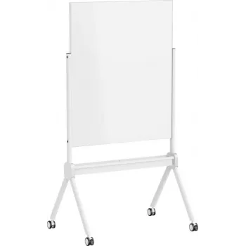 SpeaKa Professional pizarra magnética de vidrio SP-MMW-001 904 x 1103 mm blanca con bandeja y imanes sobre soporte con ruedas SP-13324624