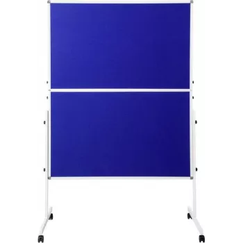 Biombo de moderación SpeaKa Professional SP-PB-B01 fieltro azul 1250 x 1850 mm plegable con ruedas de doble cara SP-12058196