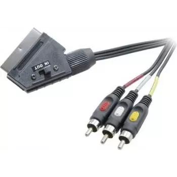 SpeaKa Professional Cable SCART a 3x RCA Composite AV 2 m negro SP-7869848