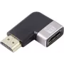 SpeaKa Professional SP-11302004 Adaptador HDMI 8K 60Hz 4K 120Hz en ángulo de 90° macho a hembra negro plata