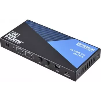 SpeaKa Professional SP-11571776 Switch matriz HDMI 2x2 8K@60Hz Ultra HD negro