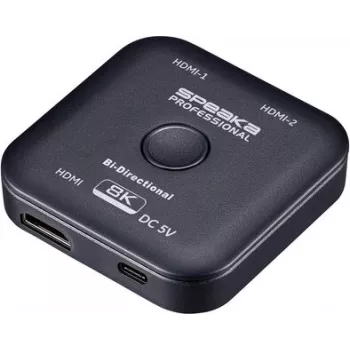 SpeaKa Professional SP-11990132 Switch HDMI bidireccional de 2 puertos 8K 60Hz HDMI 2.1 48Gbps