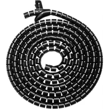 SpeaKa Professional SP-13402976 funda para agrupar cables poliuretano negro 10 mm x 1 m