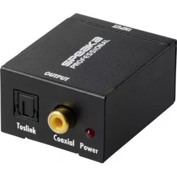 SpeaKa Professional SP-ATDAC-100 Convertidor AV, RCA a Toslink y coaxial digital SP-13904368