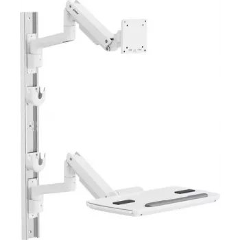 Soporte de pared Full-Motion SpeaKa Professional SP-MM-961 para monitores de 17-49 pulgadas, blanco, altura ajustable, giro e inclinación, VESA hasta 100x100, 20 kg