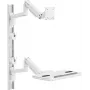 Soporte de pared Full-Motion SpeaKa Professional SP-MM-961 para monitores de 17-49 pulgadas, blanco, altura ajustable, giro e inclinación, VESA hasta 100x100, 20 kg