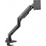 SpeaKa Professional SP-MM-970 Soporte de mesa para monitor individual para pantallas de 17-49 pulgadas, altura ajustable con gas, inclinación, giro, rotación, VESA 75/100, negro SP-12355456