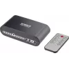 SpeaKa Professional SP-SW-200 Conmutador Toslink 4x2 con mando a distancia, carcasa de aluminio