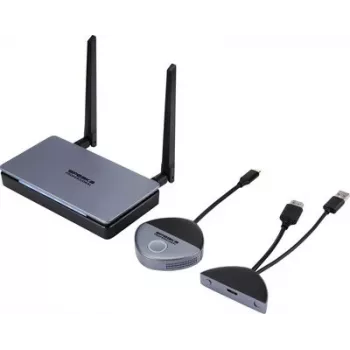 SpeaKa Professional SP-TR-500 set extensor HDMI inalámbrico USB-C, 30 m, 5 GHz/2,4 GHz, Full HD 1080p, transmisión segura (SP-13382652)