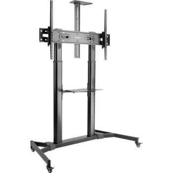 SPEAKA PROFESSIONAL SP-TVC-600 carro de TV para pantallas de 60 pulgadas-100 pulgadas, altura ajustable, 100 kg de carga, ruedas con freno, negro SP-10446752
