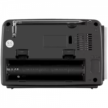 Altavoz SVEN SRP-150, gris (3W, Bluetooth, FM/AM/SW, USB, microSD, linterna, batería)