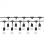 SPECTRUM GIRLND 10M 10XE27 WOJ+14342 CMB - Cadena de luces para exterior de 10m, 10 portalámparas E27, IP44, Negro