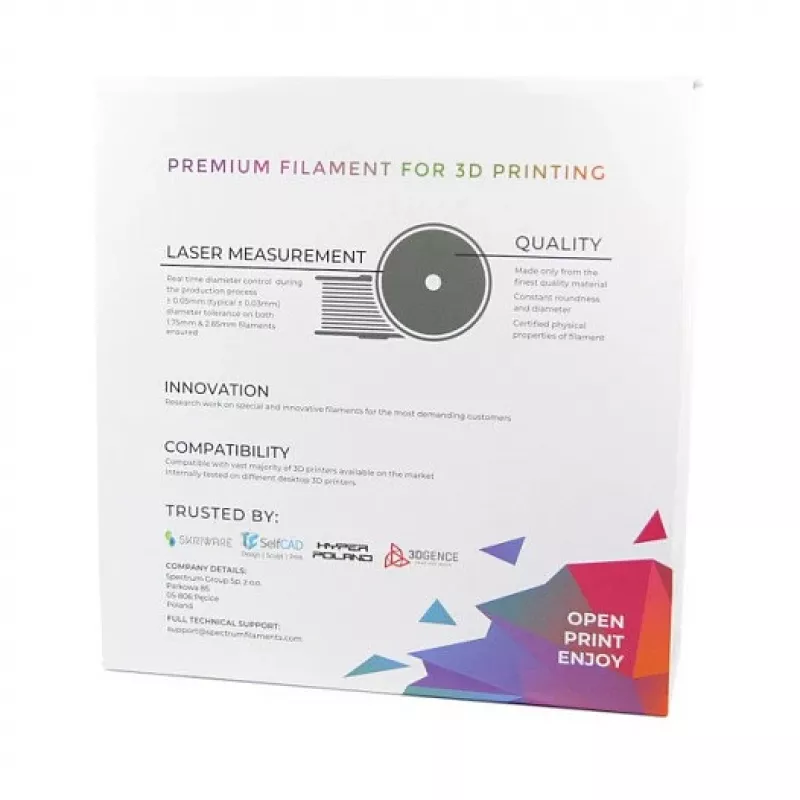 Spectrum PLA Premium filamento 3D 1,75mm Silver Star 1kg