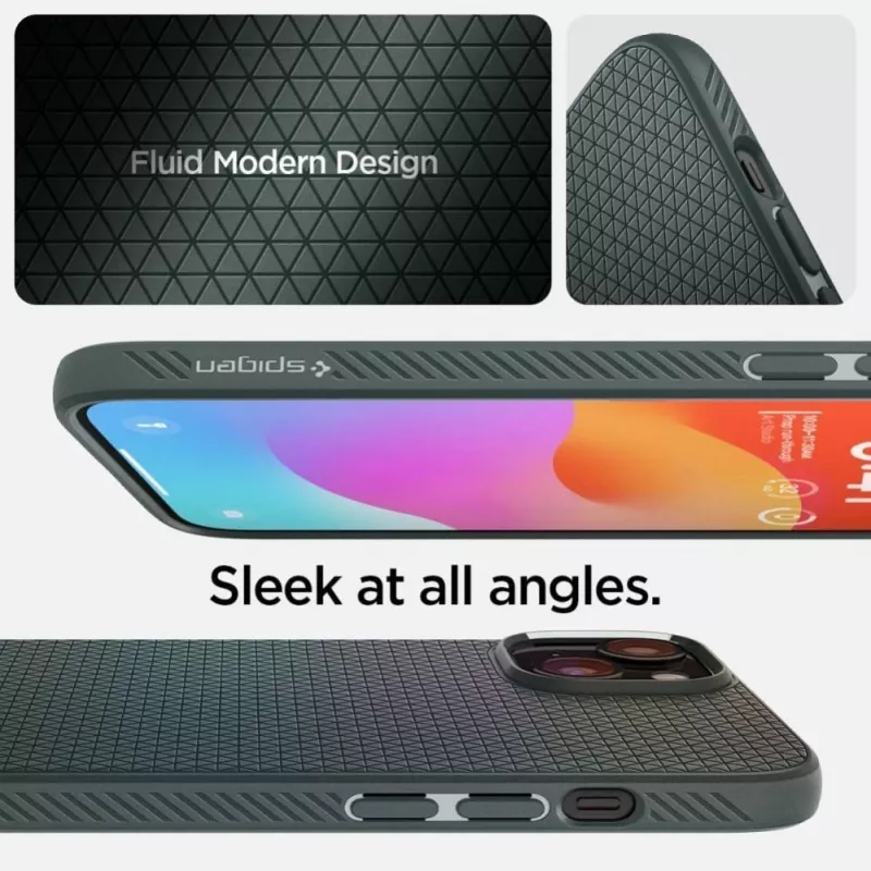 Funda Spigen Liquid Air para iPhone 15 - Abyss Green