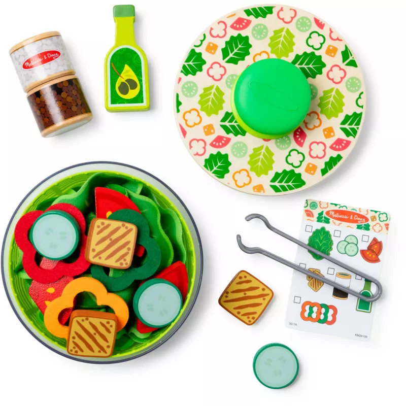 Spin Master Melissa & Doug set de juego centrifugador de ensalada - 22 piezas