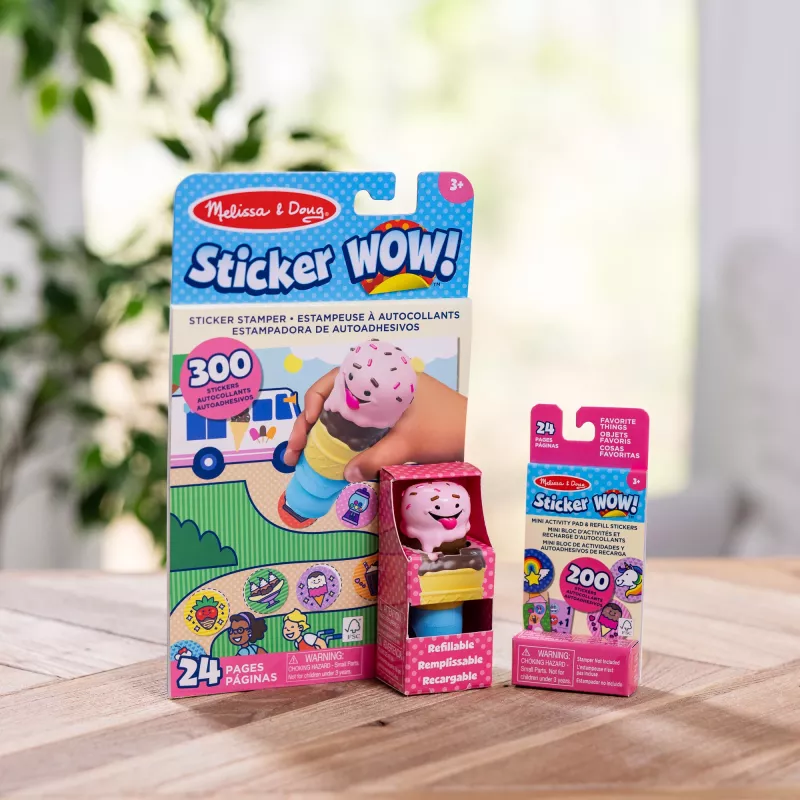 Sellos de pegatinas y bloc de actividades Spin Master Melissa & Doug Sticker WOW! Ice Cream