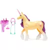 SPINMASTER Unicorn Academy - Unicornio Leaf (28 cm, con crin y cola de verdad, brida, silla y cepillo extraíbles)