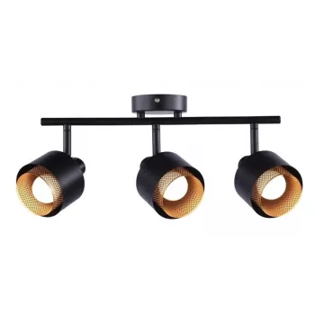 Spot Light Gote 3XE14 - Foco de techo de 3 luces negro mate, E14, cabezas orientables, interior
