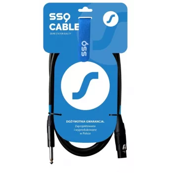 SSQ Cable XZJM1 - Cable de audio de conector jack TS de 6,35 mm a conector hembra jack XLR de 3 pines, 1 m, negro