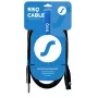 SSQ Cable XZJM1 - Cable de audio de conector jack TS de 6,35 mm a conector hembra jack XLR de 3 pines, 1 m, negro