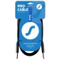 SSQ JMPJMP7 - Cable de instrumento jack mono TS de 6,35mm - 7 m, negro