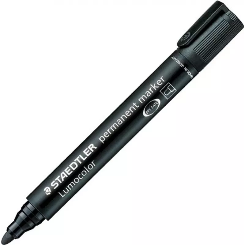 STAEDTLER Lumocolor rotulador permanente negro punta redonda 2 mm