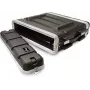 Stagg rack ABS 2U de 19 pulgadas con tapas frontal y trasera, negro