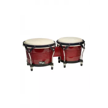 Stagg BW 200 CH Bongos de madera con parches de piel natural y herrajes cromados
