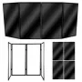 STAND4ME DJ PARAWAN COMPACT BK Pantalla de fachada DJ 4 paneles marco negro tela blanca