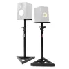 STAND4ME MON 1 MKII set de 2 soportes para monitor - altura telescópica ajustable 800-1300 mm, acero, negro, carga 20 kg